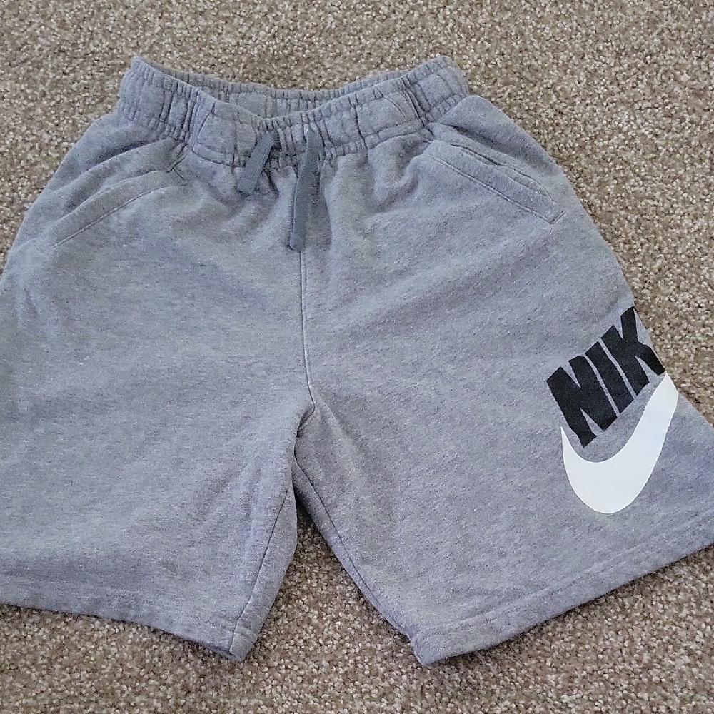 Nike Gray Relaxed Fit Shorts with Bold Logo